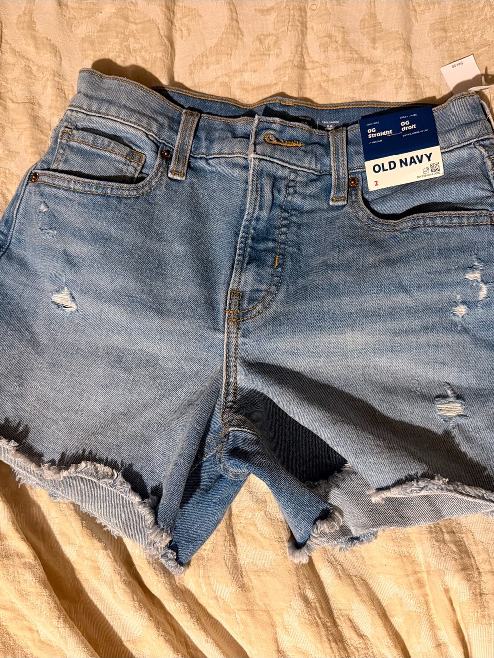 Old Navy Light Blue Distressed Denim Cutoff Shorts - Women